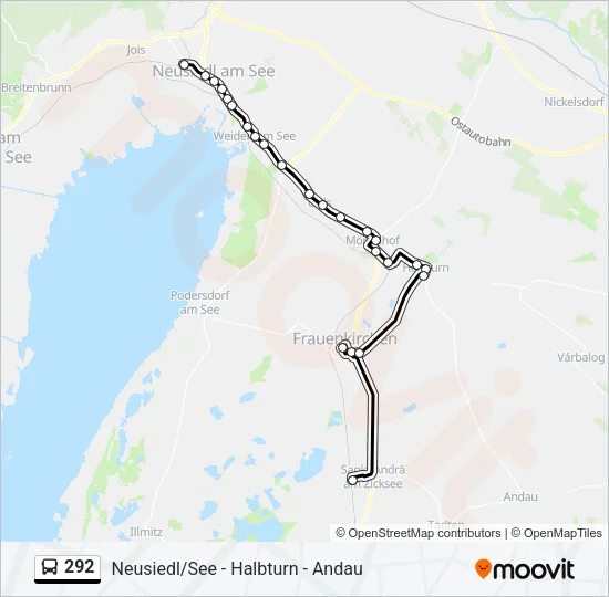 292 Bus Line Map