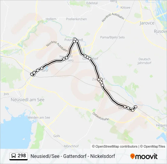 298 Bus Line Map