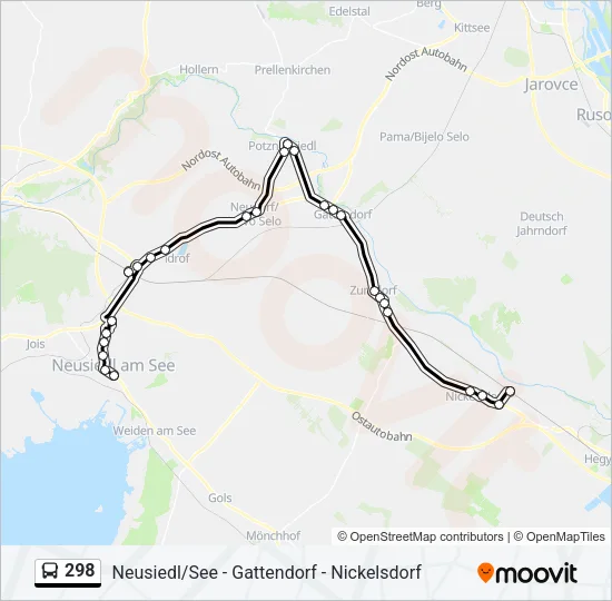 298 Bus Line Map