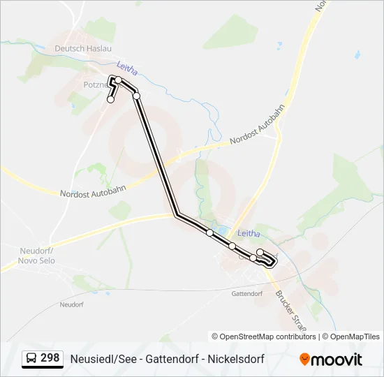 298 Bus Line Map