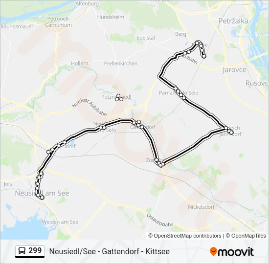 299 Bus Line Map