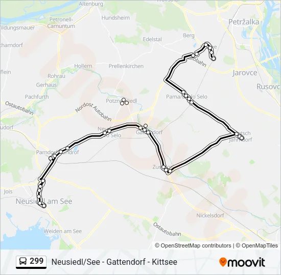 299 Bus Line Map