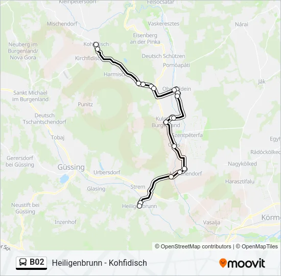 B02 Bus Line Map