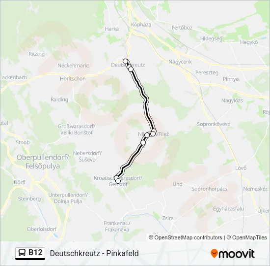 B12 Bus Line Map