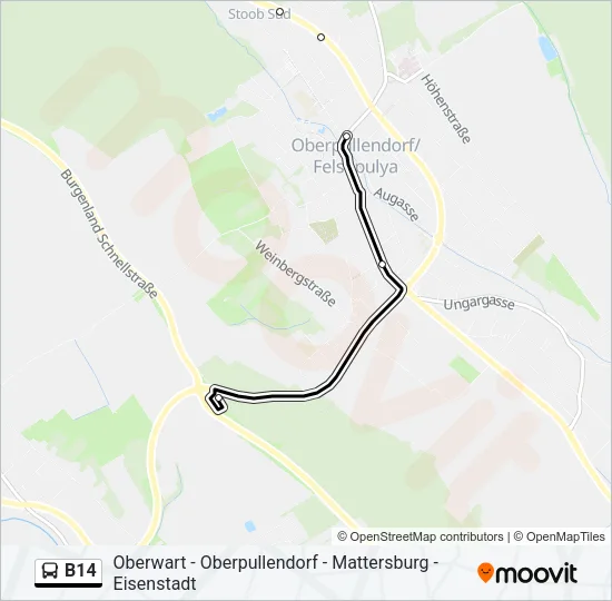 B14 Bus Line Map