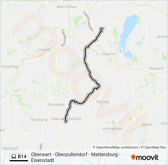 B14 Bus Line Map