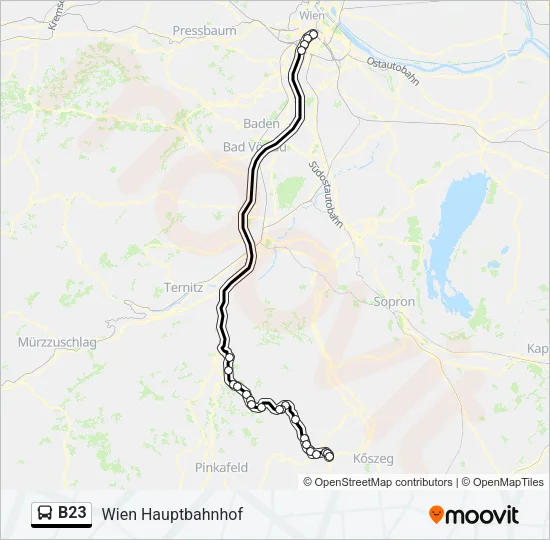 B23 Bus Line Map