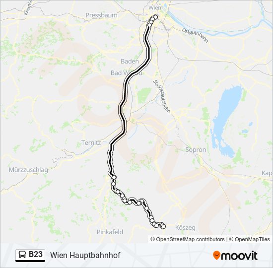 b23-route-schedules-stops-maps-wien-hauptbahnhof-updated