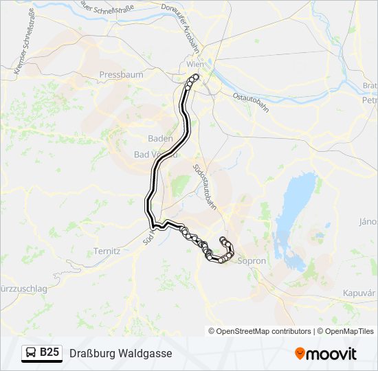 B25 bus Line Map