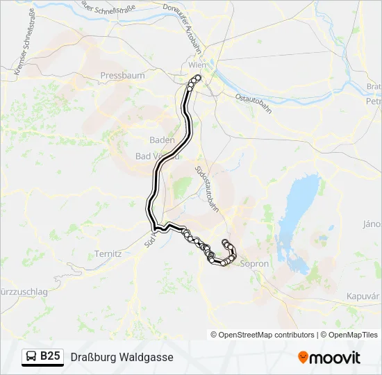 B25 Bus Line Map