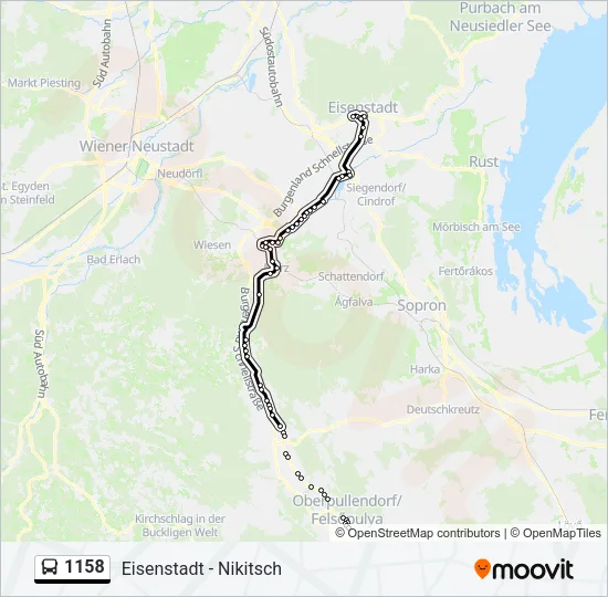1158 Bus Line Map