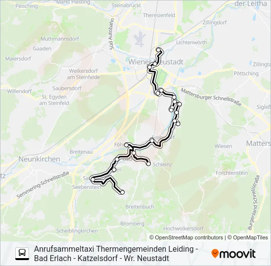 AST THERMENGEMEINDEN Bus Line Map