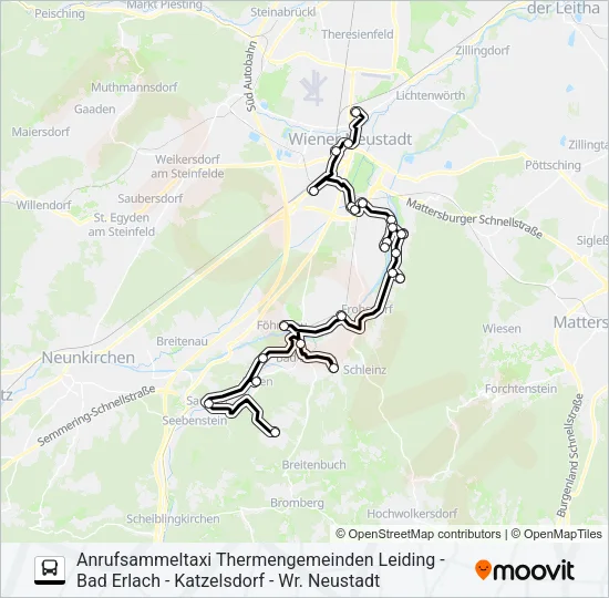 AST THERMENGEMEINDEN Bus Line Map
