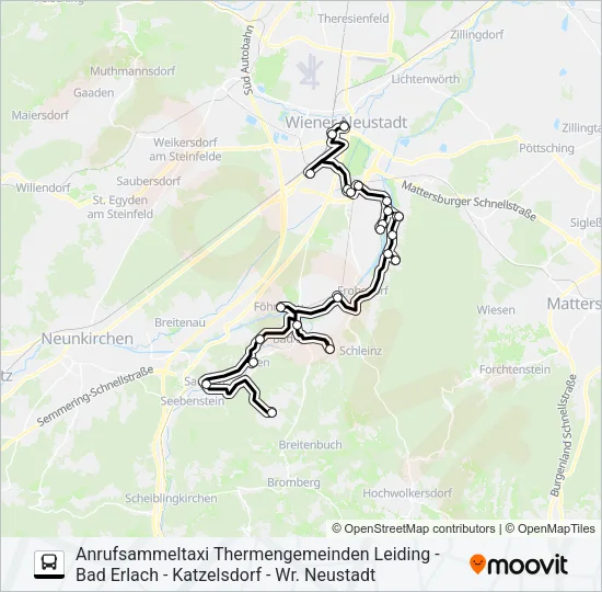 AST THERMENGEMEINDEN Bus Line Map