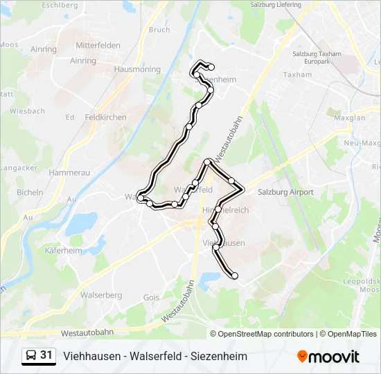 31 Bus Line Map
