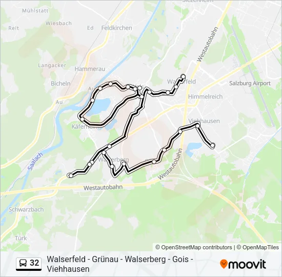 32 Bus Line Map