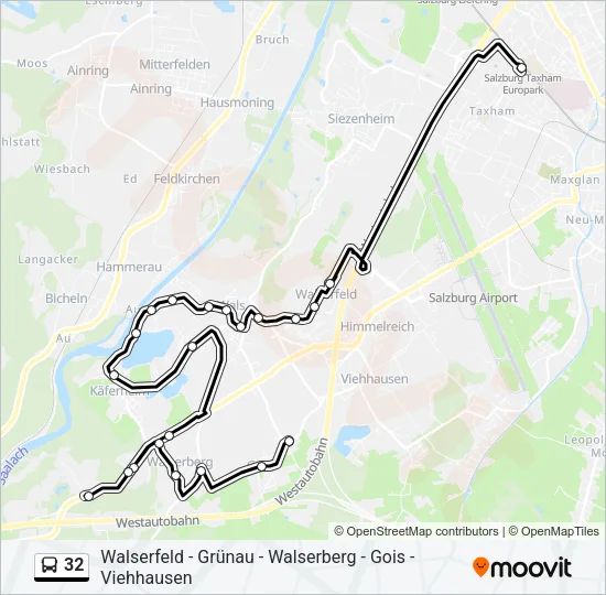 32 Bus Line Map