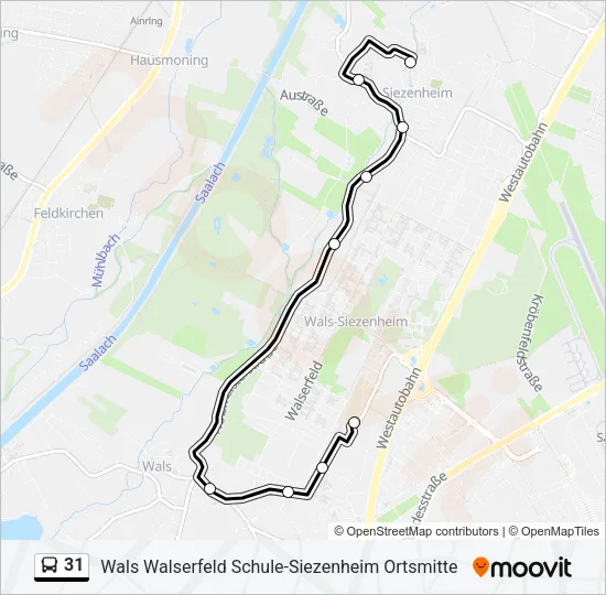 31 Bus Line Map
