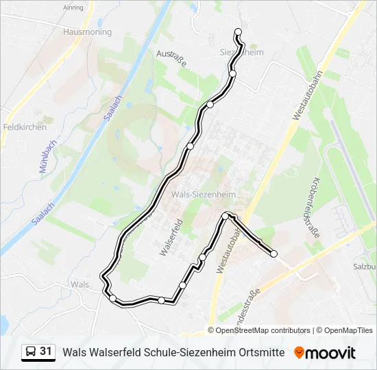 31 Bus Line Map