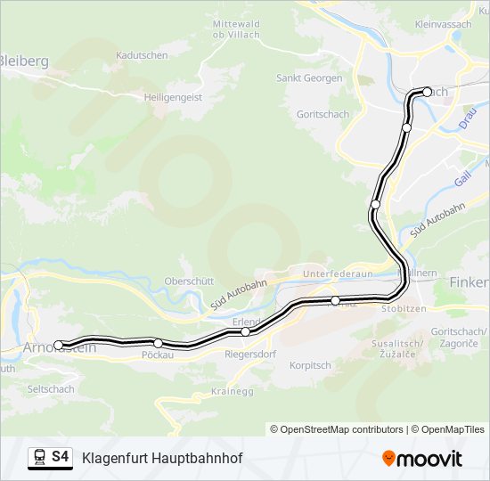 S4 train Line Map