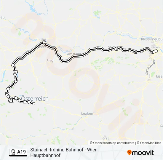A19 Train Line Map