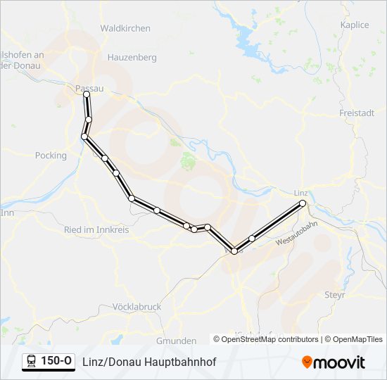 Bahnlinie 150-O Karte