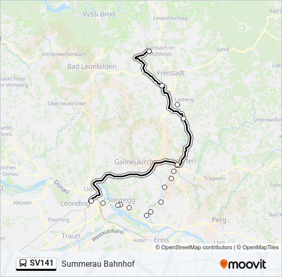 SV141 bus Line Map