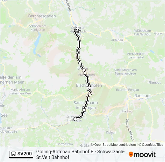 SV200 Bus Line Map