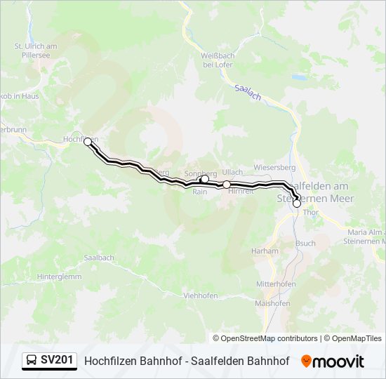 SV201 bus Line Map