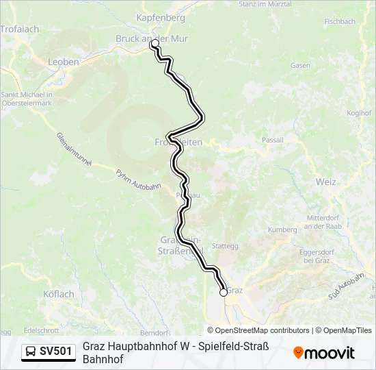 SV501 Bus Line Map