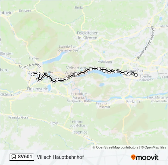 SV601 Bus Line Map