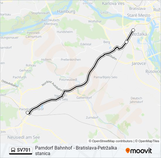 sv701 Route: Schedules, Stops & Maps - Parndorf Ort Bahnhof (Updated)