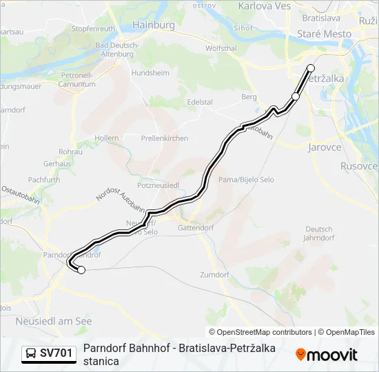SV701 Bus Line Map