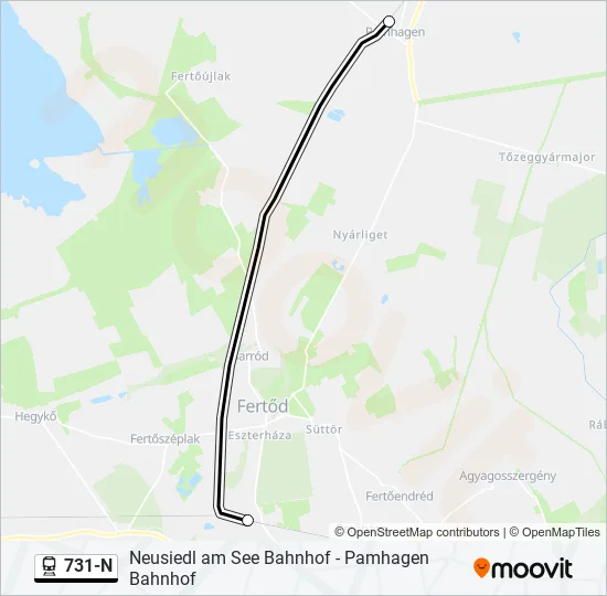 731-N Train Line Map