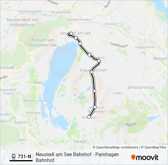731-N Train Line Map