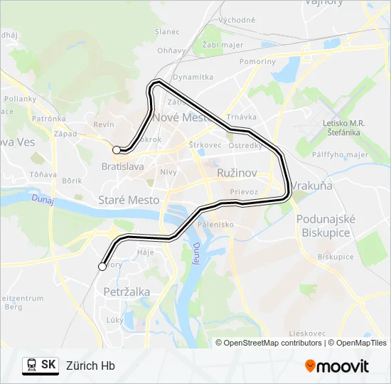 SK Train Line Map