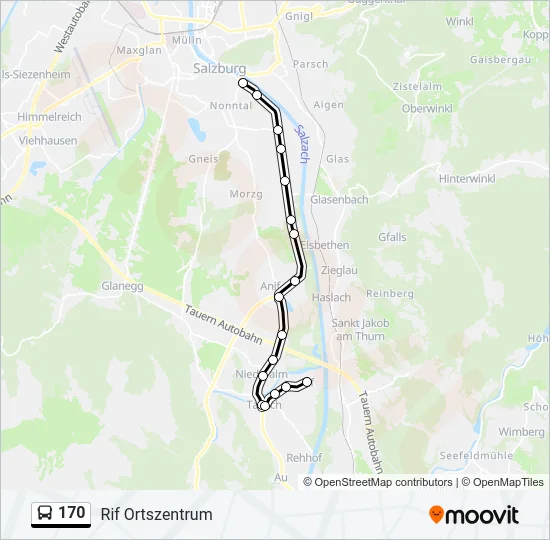 170 Bus Line Map