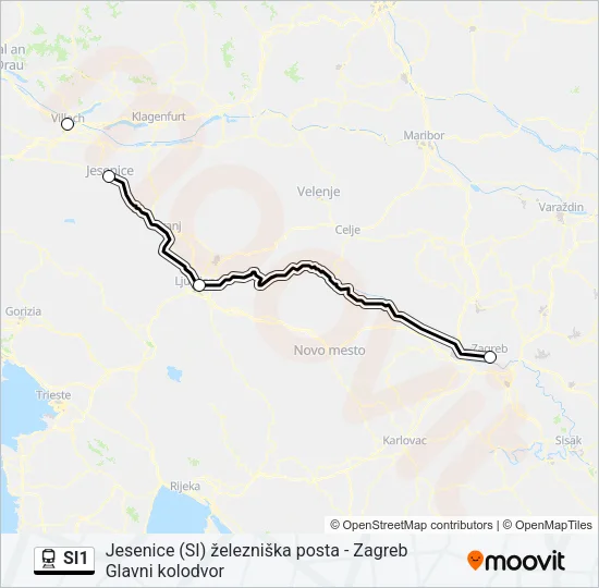 SI1 Train Line Map