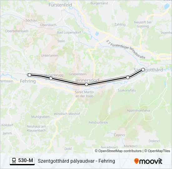 530-M Train Line Map