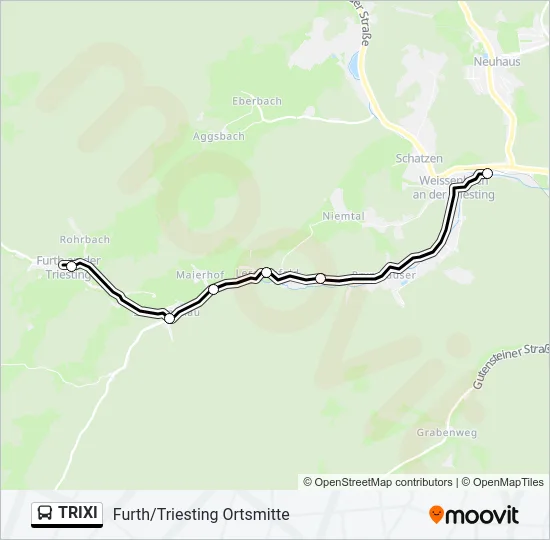 TRIXI Bus Line Map