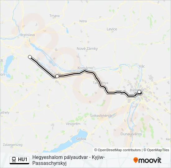 HU1 Train Line Map
