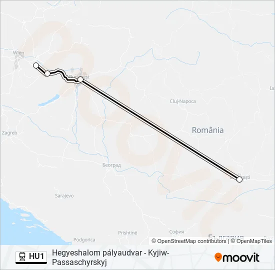 HU1 Train Line Map