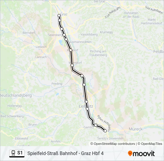 S1 Train Line Map
