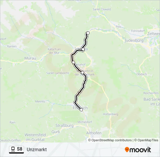 S8 Train Line Map