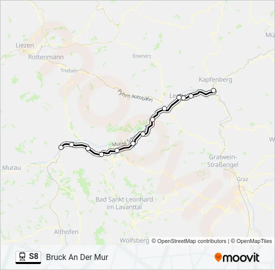 S8 Train Line Map