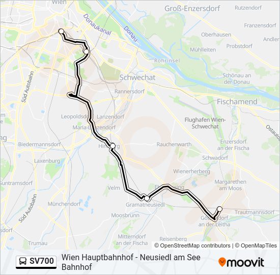 Sv700 Route Schedules Stops And Maps Wien Hauptbahnhof Updated