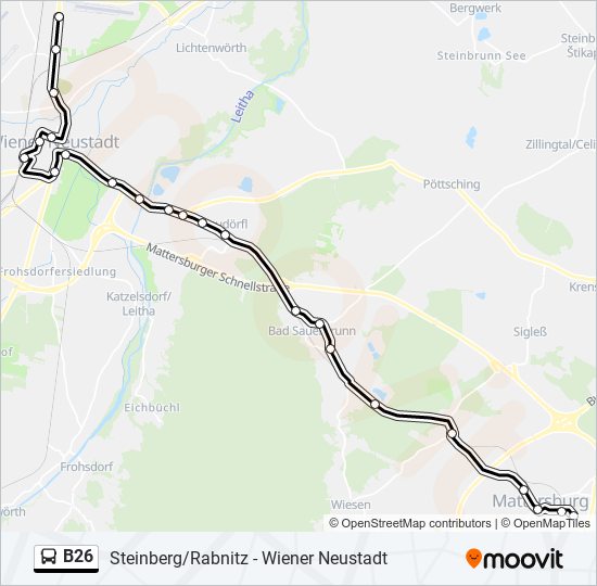 b26 Route Schedules, Stops & Maps Mattersburg Bahnhof (Updated)