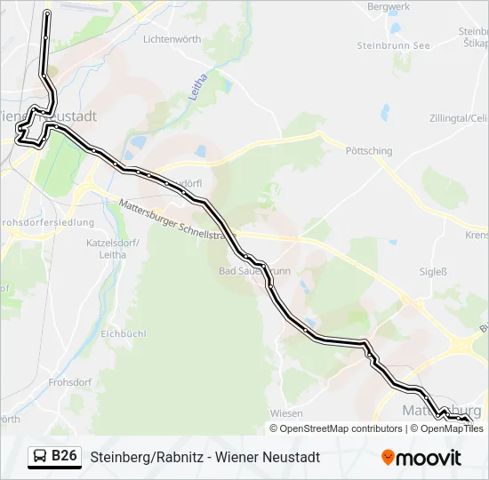 B26 Bus Line Map