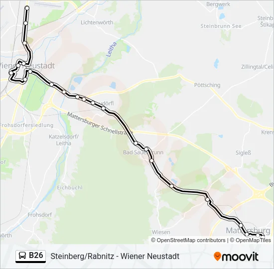 B26 Bus Line Map
