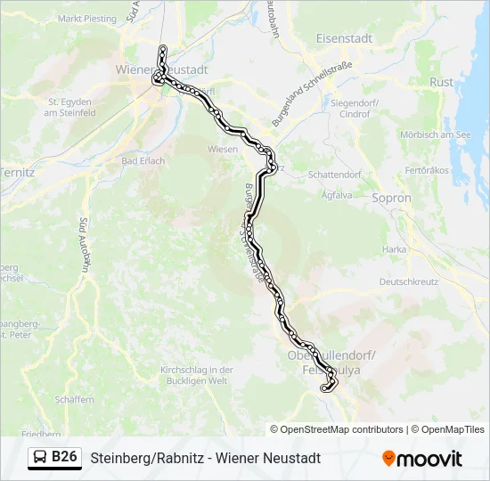 B26 Bus Line Map